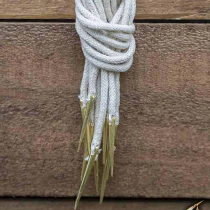 Epic Armoury Tie Laces With Aiglets, Set Of 6, Natural 3 Epic Armoury Tie Laces With Aiglets, Set Of 6, Natural