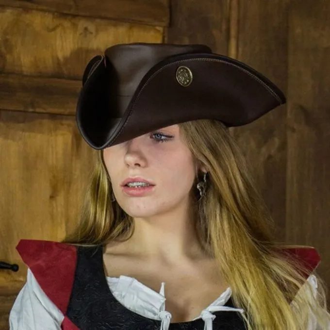 Rawblade Tricorn Three Doublons, Brown 4 Rawblade Tricorn Three Doublons, Brown - Image 2