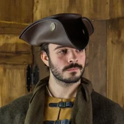 Rawblade Tricorn Three Doublons, Brown 13 Rawblade Tricorn Three Doublons, Brown -Viking Clothing Shop tricorn three doublons brown 5