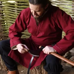 Tunic Harald, Wine Red -Viking Clothing Shop tunic harald wine red 5