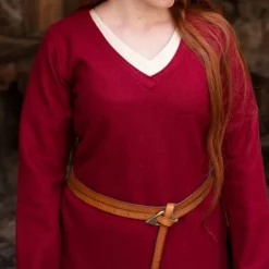 Burgschneider Tunic Shield-maiden Hyria Wool, Red -Viking Clothing Shop tunic shield maiden hyria wool red 2