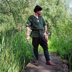 Leonardo Carbone Tunic Uhtred, Green -Viking Clothing Shop tunic uhtred green 3