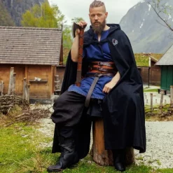 Leonardo Carbone Viking Cloak Fenrir, Black -Viking Clothing Shop viking cloak fenrir black 1