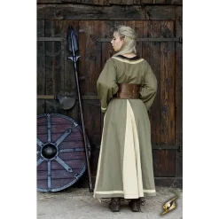 Epic Armoury Viking Dress Astrid, Green/beige 10 Epic Armoury Viking Dress Astrid, Green/beige -Viking Clothing Shop viking dress astrid green beige 3