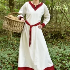 Viking Dress Helga, Natural-red