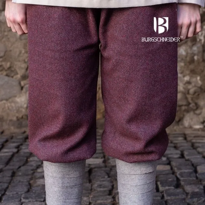 Burgschneider Viking Trousers Herringbone Motif Tilda, Burgundy-grey 3 Burgschneider Viking Trousers Herringbone Motif Tilda, Burgundy-grey