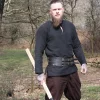 Leonardo Carbone Viking Tunic Hans, Black 1 Leonardo Carbone Viking Tunic Hans, Black -Viking Clothing Shop viking tunic hans black