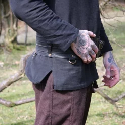 Leonardo Carbone Viking Tunic Hans, Black -Viking Clothing Shop viking tunic hans black 3