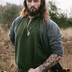 Leonardo Carbone Viking Tunic Hans, Green 10 Leonardo Carbone Viking Tunic Hans, Green -Viking Clothing Shop viking tunic hans green 2
